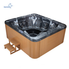 American Standard Wholesale Outdoor Spas 7 - Person Acrylic Square Hot Tub with Ozonator and Built-In Speaker